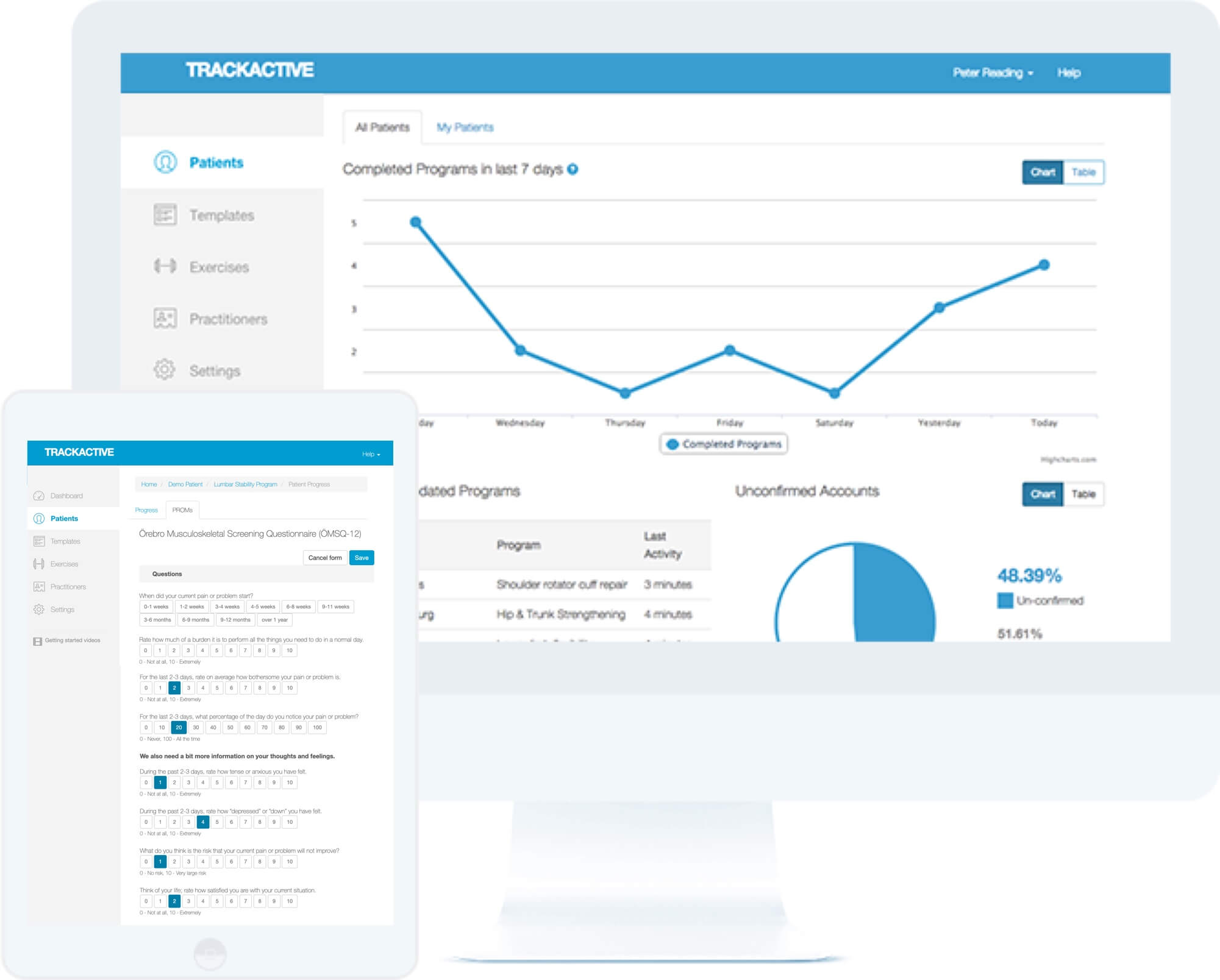 Monitor and update patient programs in real time